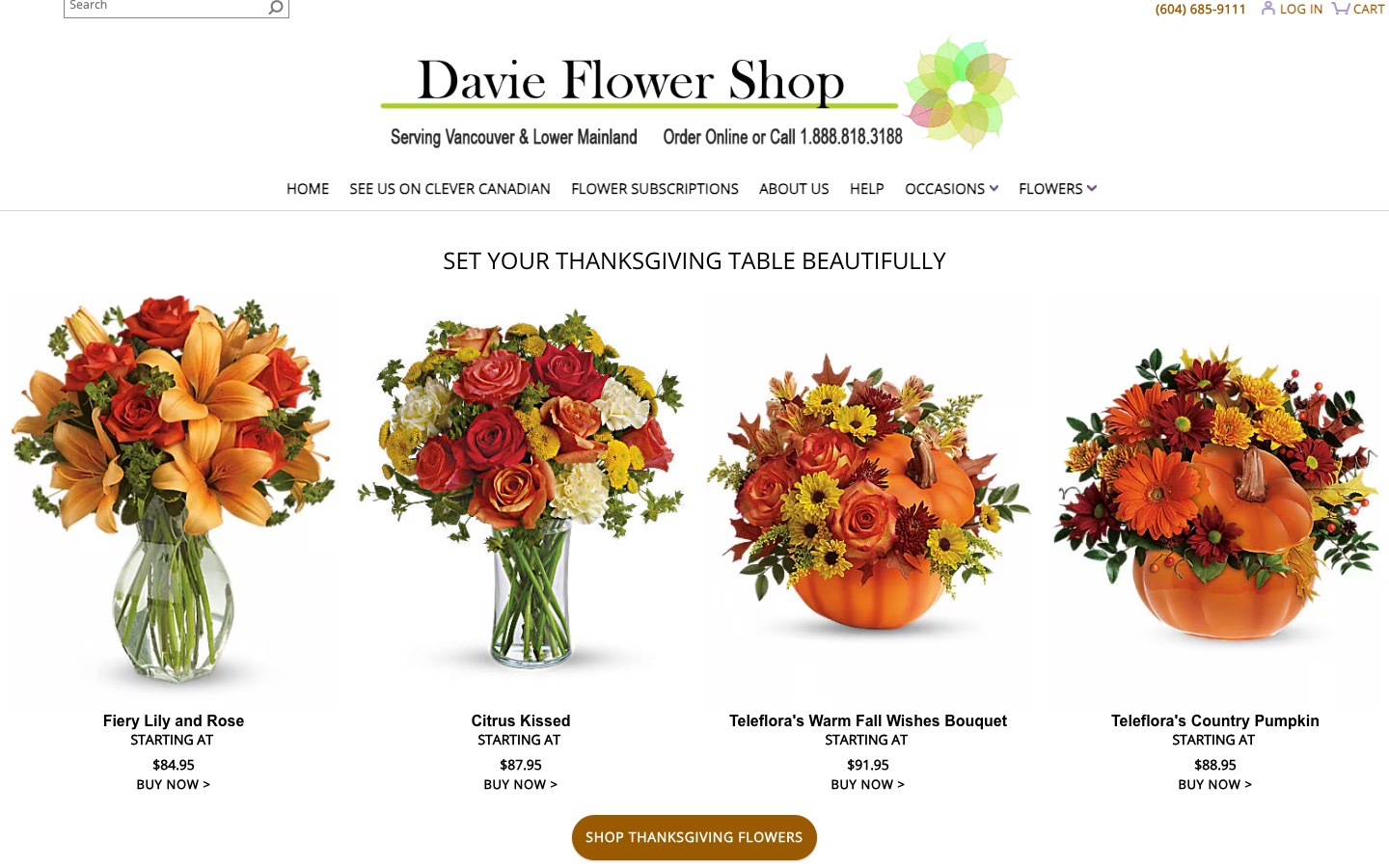 The current homepage
